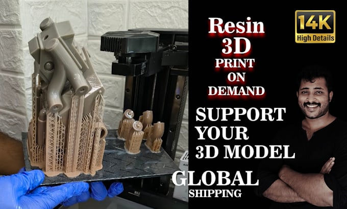 support and resin print complex 3d models and sculptures