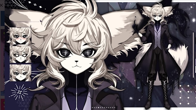 design and rig live2d vtuber model, male or female 2d vtuber