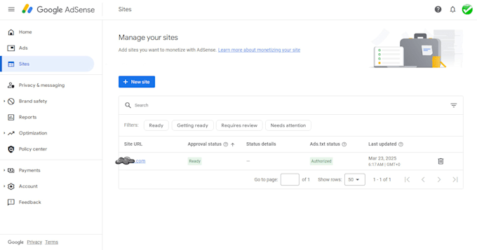 sell you a ready made website approved for google adsense