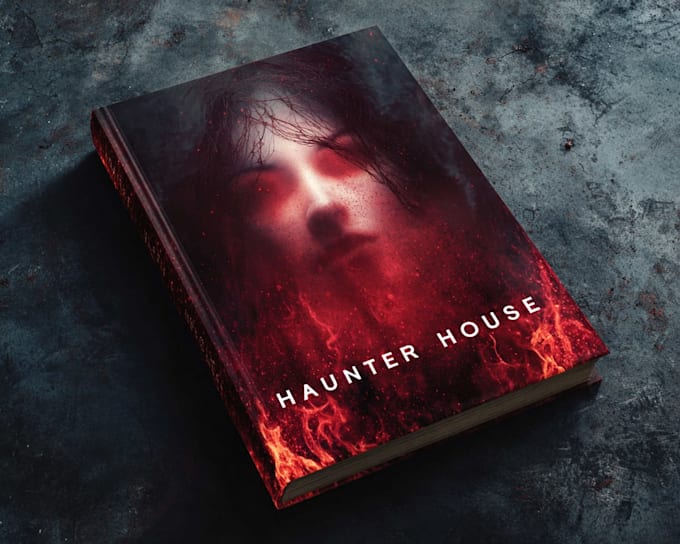 create chilling horror book cover art