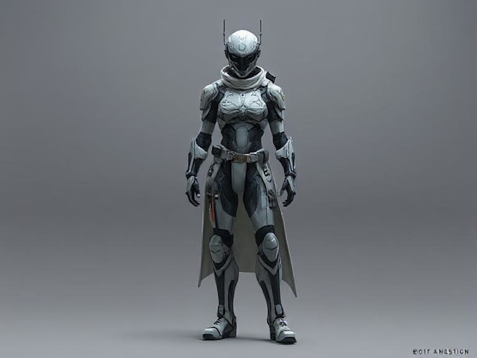 sci fi character illustration or sci fi character