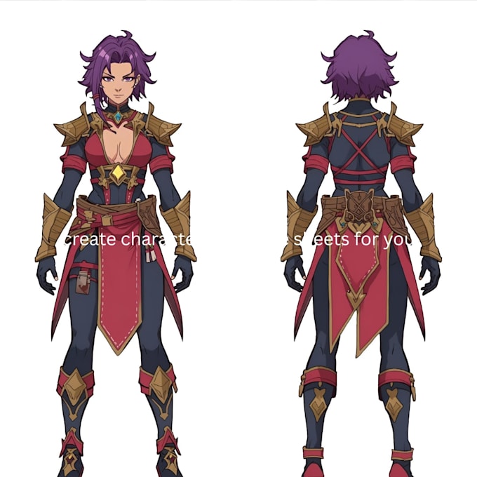 create character reference sheets for you