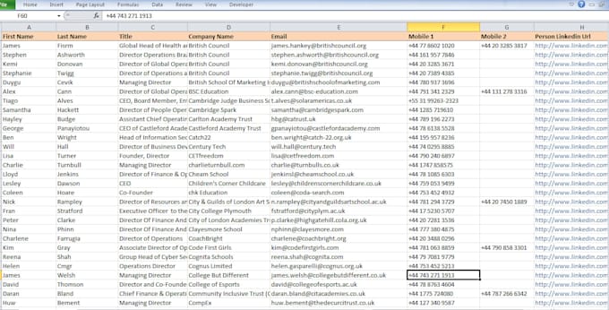 provide personal phone number direct mobile number