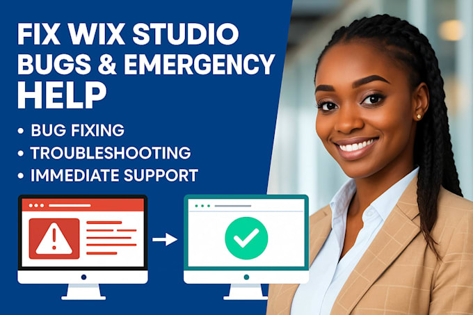 fix wix studio bugs and provide urgent website help