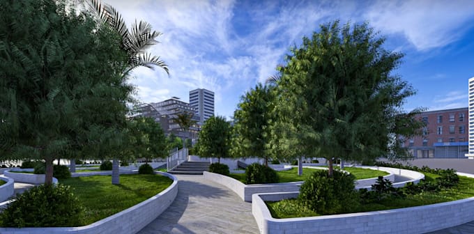 buildup 3d urban development plans,skyscraper design,realistic landscape renders