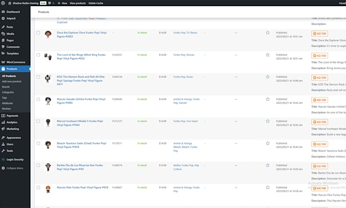 do wordpress data entry and woocommerce product upload