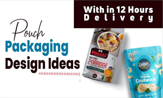 do product packaging design, box dieline, label, and pouch