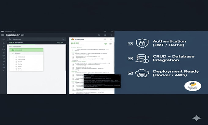 Build rest api with python fastapi flask or django by Harisjameel5 | Fiverr