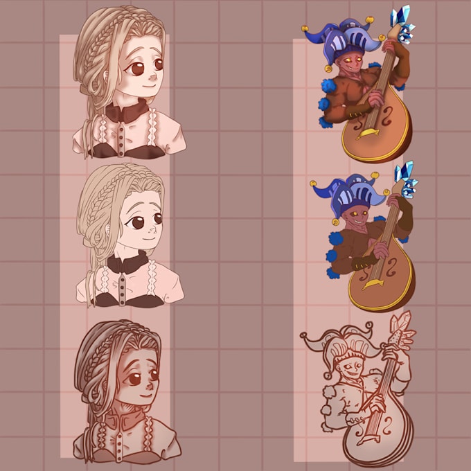 draw cute character sheet