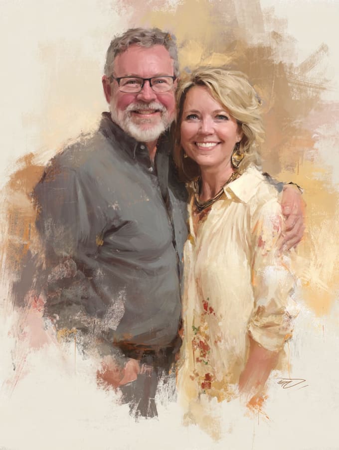 draw couple portrait illustration from photo