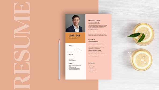 design resume or cv