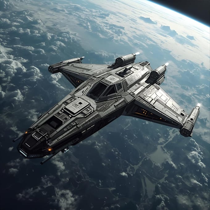 draw high quality spaceship concept