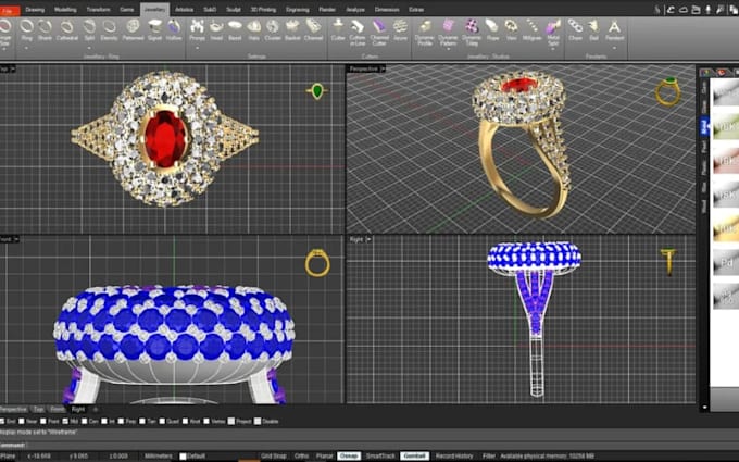 custom jewelry cad design 3d pendant modeling printing files realistic rendering