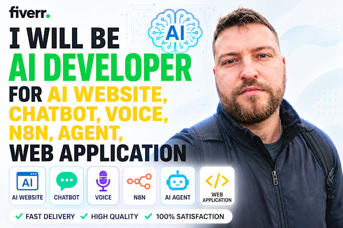 be ai engineer for ai website, chatbot, voice ,n8n, agent, web application