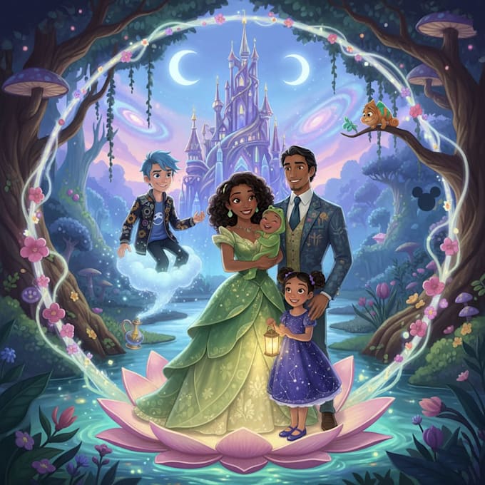 design a disney family portrait