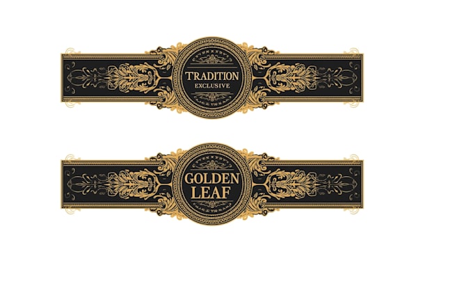 do creative premium cigar band labels cigar box logo design