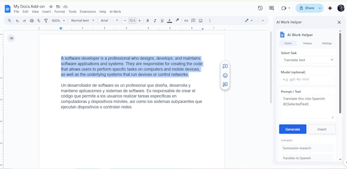 develop google workspace addon using apps script
