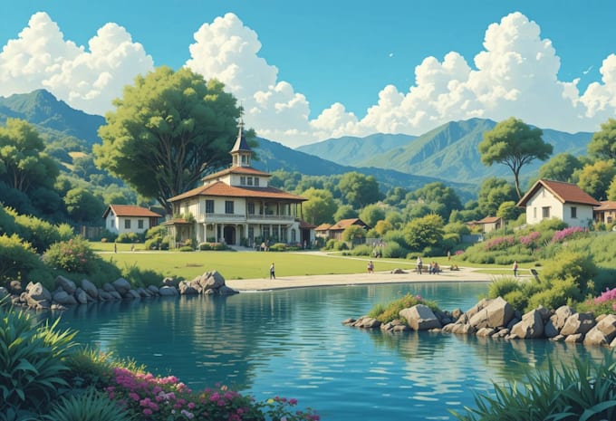 draw a semi realistic illustration