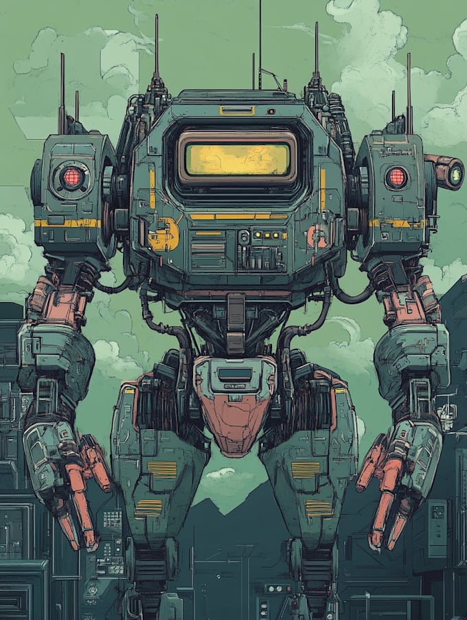 create armored sci fi mecha designs