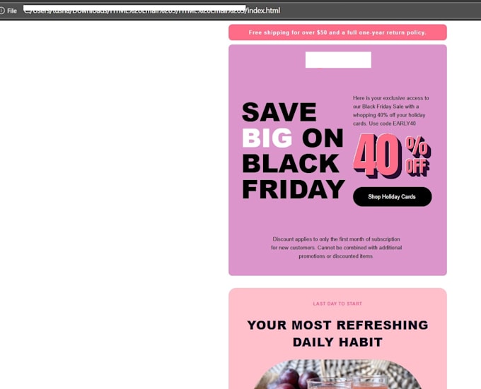 design responsive HTML email templates for mailchimp, hubspot, and gmail