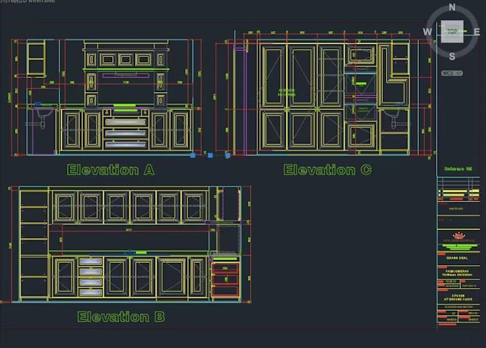 draw high quality autocad floor plans, elevations, and architectural layouts