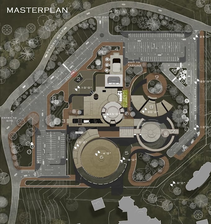 create detailed 3d masterplans and site layouts with realistic visualization