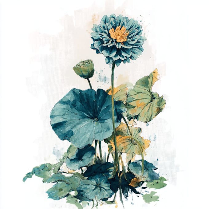 draw digital botanical illustrations