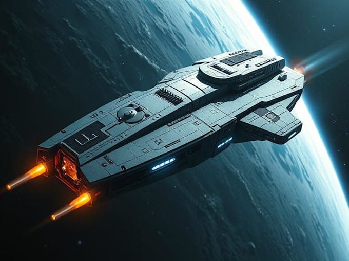 draw  spaceship design for you
