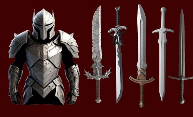 create custom cosplay 3d sword armor props weapon 3d helmet for 3d printing