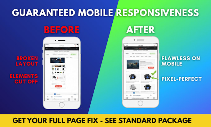 fix HTML CSS layout and responsiveness bugs fast