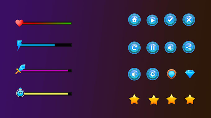 create ai 2d game assets, unique props, object and ui