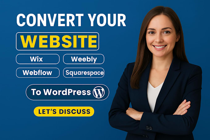 convert webflow, weebly, wix, shopify, and squarespace to wordpress sites
