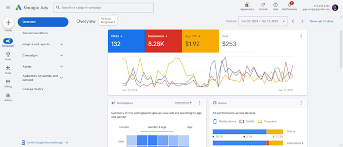 create interior designer google lead ads
