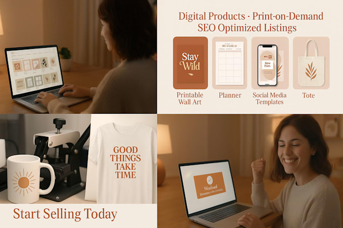 Set up your etsy shop with digital products and print on demand ...