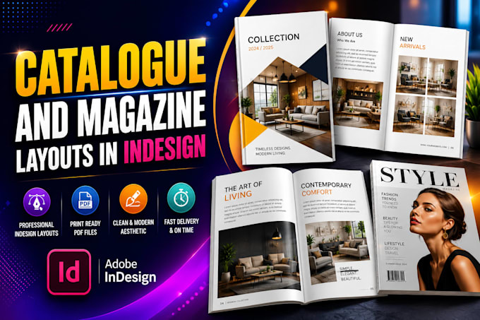 design clean catalogue and magazine layouts in indesign