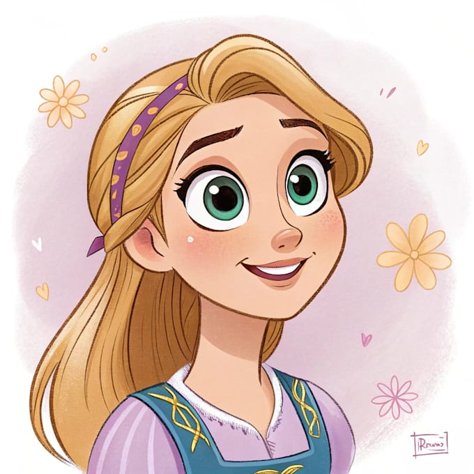 draw disney cartoon portrait