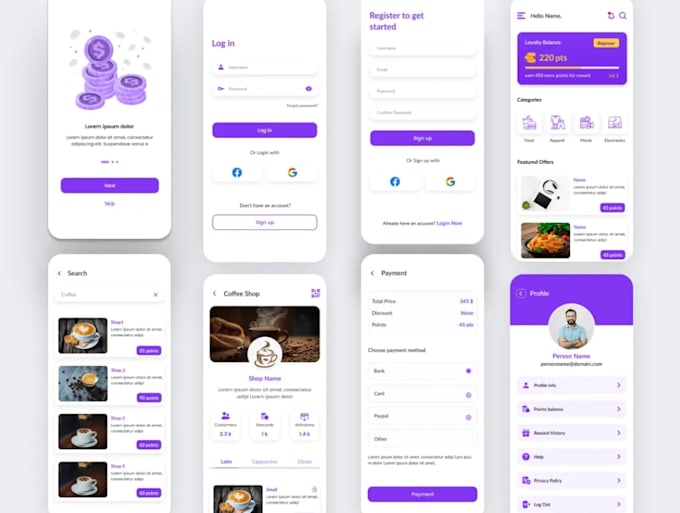 build loyalty wallet website, reward system, gamification, loyalty kiosk system