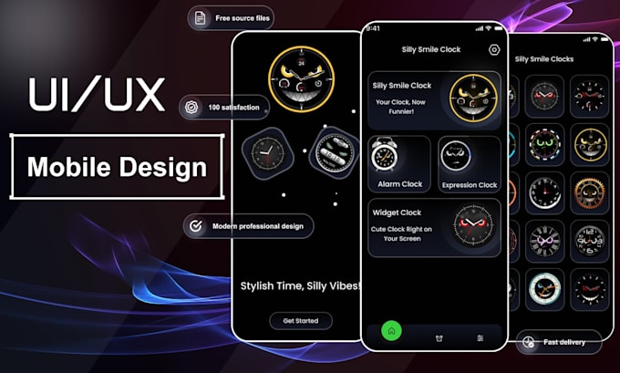 design modern mobile app UI UX in figma for ios and android