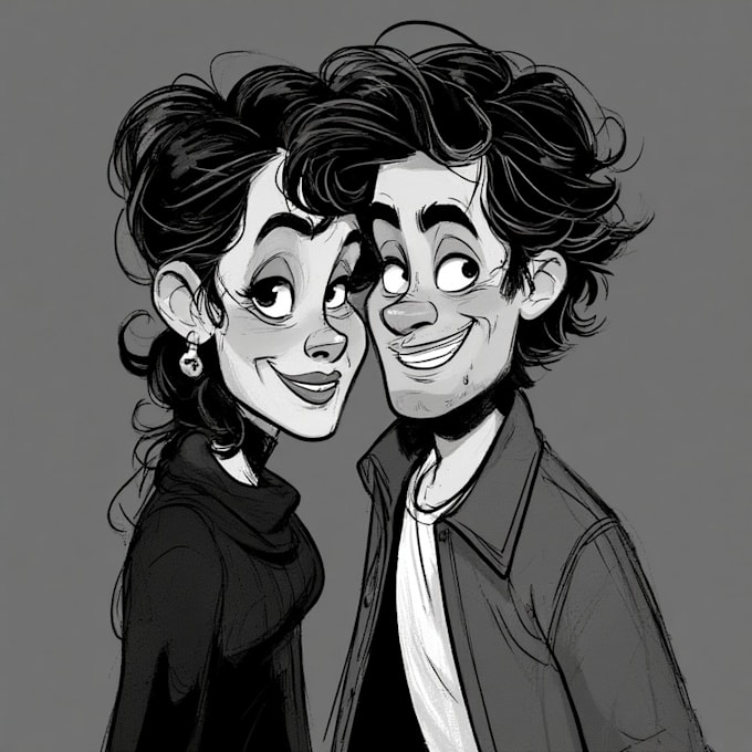 do couples art vector portrait