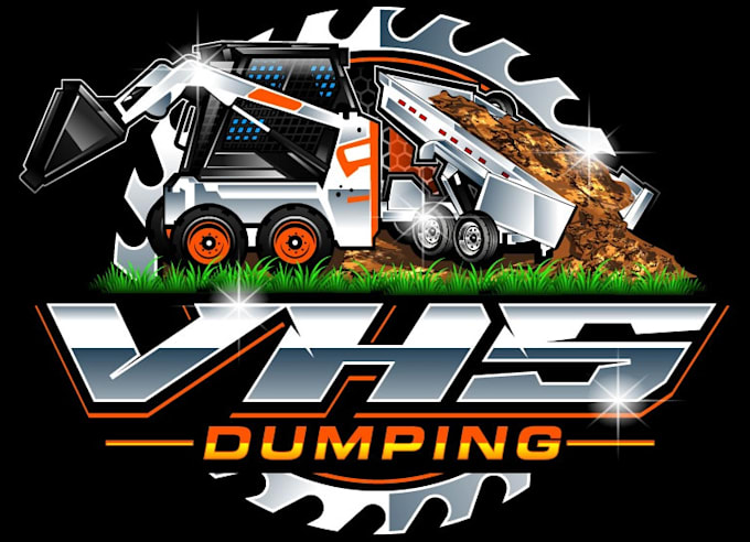 design modern dump trucking logo