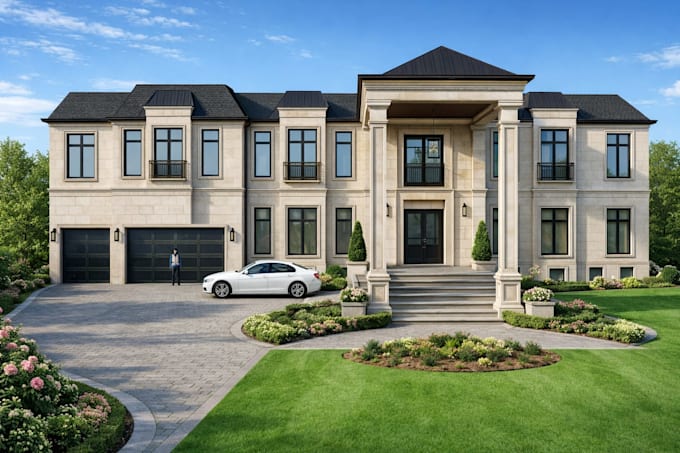 do architecture 3d realistic rendering and walk through