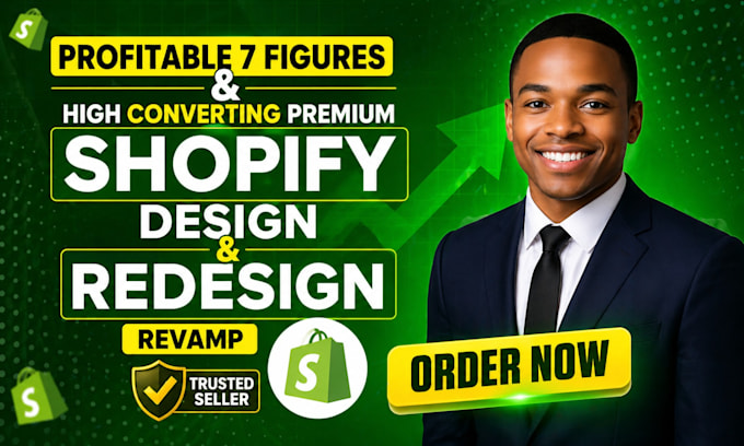 do shopify store redesign and design website for ecommerce and dropshipping