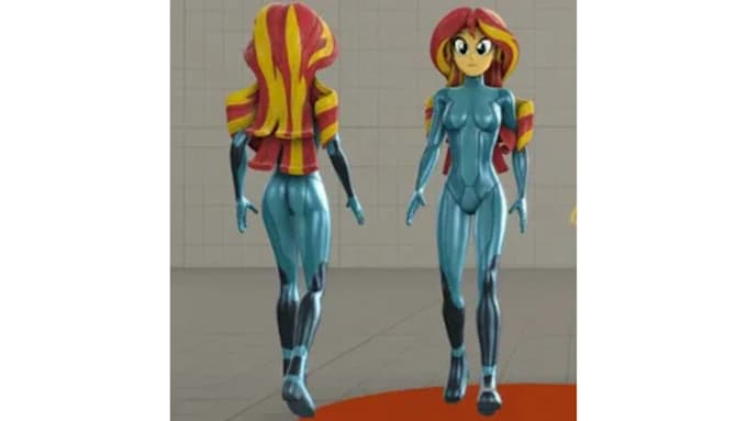 custom port gmod player model sfm mmd model 3d vrchat model