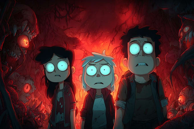 illustrate you in tim burton art style