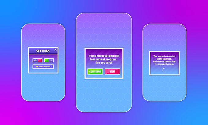 Design colorful and engaging mobile game ui screens by Madina_mm | Fiverr