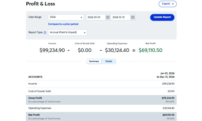do wave bookkeeping and accounting with financial reports