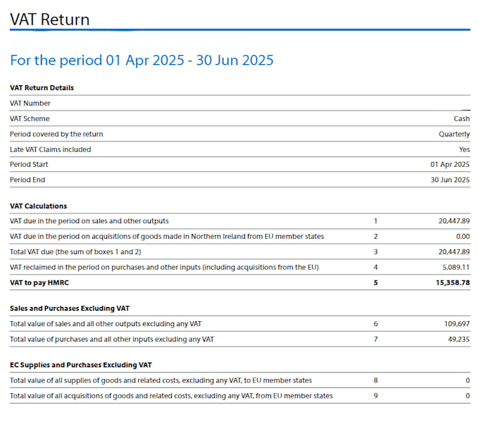 do bookkeeping, prepare and file your UK vat return to hmrc