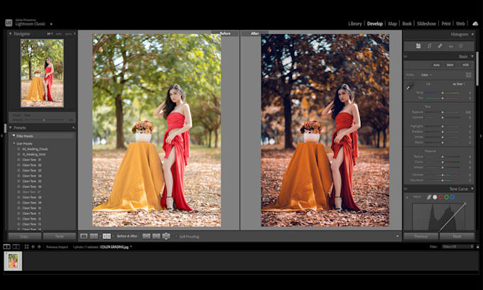 do bulk wedding photo editing in lightroom cinematic color grading