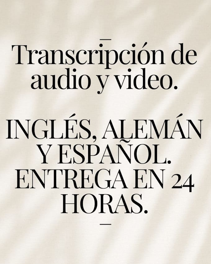 do audio transcription and video transcription