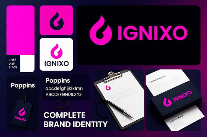 design minimalist logo design with full branding kit
